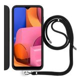 Samsung Galaxy A20S (A207F) Ip Askılı Silikon Kılıf Siyah