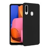 Samsung Galaxy A20S İçi Kadife Silikon Kılıf Siyah