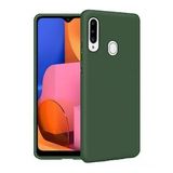 Samsung Galaxy A20S İçi Kadife Silikon Kılıf Yeşil