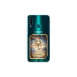 Samsung Galaxy A20S ile Uyumlu Burç Kartları Akrep Tasarımlı Şeffaf Silikon Kılıf