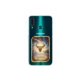 Samsung Galaxy A20S ile Uyumlu Burç Kartları Boğa Tasarımlı Şeffaf Silikon Kılıf