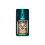 Samsung Galaxy A20S ile Uyumlu Burç Kartları Koç Tasarımlı Şeffaf Silikon Kılıf