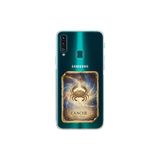 Samsung Galaxy A20S ile Uyumlu Burç Kartları Yangeç Tasarımlı Şeffaf Silikon Kılıf