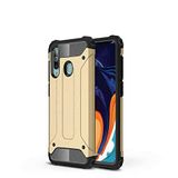Samsung Galaxy A20S ile uyumlu Çİft Katman Koruyucu Crash Military Tank Kılıf - Gold