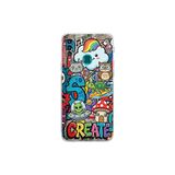 Samsung Galaxy A20S ile Uyumlu Grafiti Create Art Tasarımlı Şeffaf Silikon Kılıf