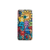 Samsung Galaxy A20S ile Uyumlu Grafiti Star Team Tasarımlı Şeffaf Silikon Kılıf