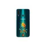 Samsung Galaxy A20S ile uyumlu Splash ahtapot tasarımlı şeffaf silikon kılıf
