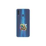 Samsung Galaxy A20S ile uyumlu Splash arı Tasarımlı Slimfit şeffaf silikon kılıf