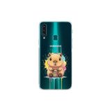Samsung Galaxy A20S ile Uyumlu Splash Kapibara Tasarımlı Şeffaf Silikon Kılıf