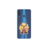 Samsung Galaxy A20S ile Uyumlu Splash Kapibara Tasarımlı Slimfit Şeffaf Silikon Kılıf