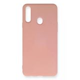 Samsung Galaxy A20S Kılıf Nano içi Kadife Silikon - Pudra-(5796)