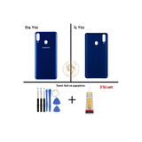 Samsung Galaxy A20s Mavi Renk Uyumlu Arka Kapak + Tamir Seti + B7000 Yapıştırıcı Arka Cam Batarya Kapağı Pil Kapağı Lazer Kesim Back Cover Galaxy A20s Uyumlu