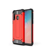 Samsung Galaxy A21 ile uyumlu Çİft Katman Koruyucu Crash Military Tank Kılıf - Kırmızı