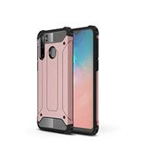 Samsung Galaxy A21 ile uyumlu Çİft Katman Koruyucu Crash Military Tank Kılıf - Rose Gold