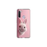 Samsung Galaxy A21 Uyumlu Şeffaf Kılıf 5 Peluş Tavşan Tasarımlı