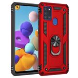 Samsung Galaxy A21S Kılıf Sofya Yüzüklü Standlı Zırhlı Silikon Kılıf