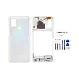 Samsung Galaxy A21s - Sm-A217f Full Kasa Arka Kapak Takim Beyaz - Tamır Setı