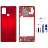 Samsung Galaxy A21s - Sm-A217f Full Kasa Arka Kapak Takim Kırmızı - Tamır Setı