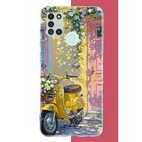Samsung Galaxy A21s Uyumlu Sarı Mobilet Baskılı Silikon Kılıf