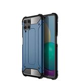 Samsung Galaxy A22 4G ile uyumlu Çİft Katman Koruyucu Crash Military Tank Kılıf - Mavi