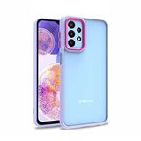 Samsung Galaxy A23 İle Uyumlu Kılıf Kamera Çıkıntılı Arkası Şeffaf Köşeleri Parlak Renkli Işlemeli Flora Kapak