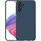 Samsung Galaxy A23 Kılıf Kadife Lansman Soft Yumuşak Liquid Silikon Kamera Korumalı Mara - Lacivert