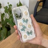 Samsung Galaxy A23 Uyumlu Kılıf Zebana Floral Silikon Kılıf Yeşil