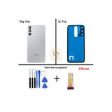 Samsung Galaxy A24 4G A245 Gri Renk Uyumlu Lensli Arka Kapak + Tamir Seti + B7000 Yapıştırıcı Arka Cam Batarya Kapağı Pil Kapağı Lazer Kesim Back Cover Galaxy A24 Uyumlu