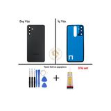 Samsung Galaxy A24 4G A245 Siyah Renk Uyumlu Lensli Arka Kapak + Tamir Seti + B7000 Yapıştırıcı Arka Cam Batarya Kapağı Pil Kapağı Lazer Kesim Back Cover Galaxy A24 Uyumlu