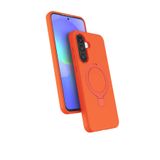 Samsung Galaxy A25 5G İle Uyumlu Kılıf Regal Magsafe Standlı Kapak (turuncu)