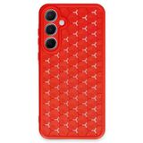 Samsung Galaxy A25 5G Kılıf Petek Silikon Kapak - Kırmızı-(5796)