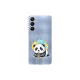 Samsung Galaxy A25 ile Uyumlu Splash Panda Tasarımlı Şeffaf Silikon Kılıf