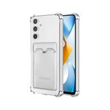 Samsung Galaxy A25 Kapak Kamera Korumalı Kartlıklı Darbe Emici Özellikli Şeffaf Silikon Kılıf