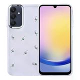 Samsung Galaxy A25 Kılıf Airbag Tasarımlı Simli Şeffaf Kutup Kapak