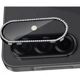 Samsung Galaxy A26 - A36 - A56 Taşlı Parlak Kamera Lens Koruyucu Cam ve Çerçeve Kamera Koruma Lensi - Siyah - Galaxy A26/A36/A56