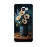 Samsung Galaxy A3 2016 Uyumlu Mavi Çiçek Desenli Silikon Kılıf
