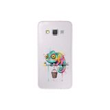 Samsung Galaxy A3 ile Uyumlu Splash Bukalemun Tasarımlı Slimfit Şeffaf Silikon Kılıf