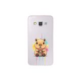 Samsung Galaxy A3 ile Uyumlu Splash Kapibara Tasarımlı Slimfit Şeffaf Silikon Kılıf