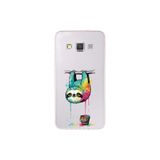 Samsung Galaxy A3 ile Uyumlu Splash Tembel Hayvan Tasarımlı Slimfit Şeffaf Silikon Kılıf