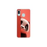 Samsung Galaxy A30 Uyumlu Şeffaf Kılıf 4 Peluş Panda Tasarımlı