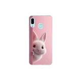 Samsung Galaxy A30 Uyumlu Şeffaf Kılıf 5 Peluş Tavşan Tasarımlı