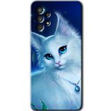 Samsung Galaxy A32 4G HD Desen Baskılı Arka Kapak - Cat Glance Kılıfı