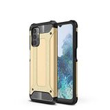 Samsung Galaxy A32 4G ile uyumlu Çİft Katman Koruyucu Crash Military Tank Kılıf - Gold