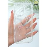 Samsung Galaxy A32 Kılıf 3D Kalpli Inci Tasarımlı Desenli Kamera Korumalı Şeffaf Silikon Kapak - Cici Mina