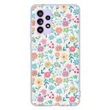 Samsung Galaxy A32 Uyumlu Dekoratif Çiçekler Baskılı Silikon Kılıf