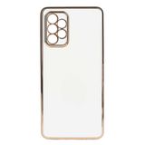 Samsung Galaxy A33 5G Kılıf Kamera Korumalı Gold Kenarlı Silikon Kapak
