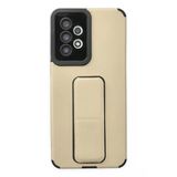 Samsung Galaxy A33 5G Kılıf Mega Standlı Silikon - Gold-(5796)