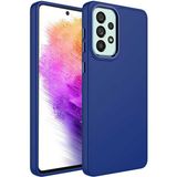 Samsung Galaxy A33 5g Kılıf Metal Çerçeve Lansman Silikon Kapak - Lacivert - Glx A33 5G