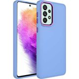 Samsung Galaxy A33 5g Kılıf Metal Çerçeve Lansman Silikon Kapak - Lila - Glx A33 5G