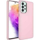 Samsung Galaxy A33 5g Kılıf Metal Çerçeve Lansman Silikon Kapak - Pembe - Glx A33 5G